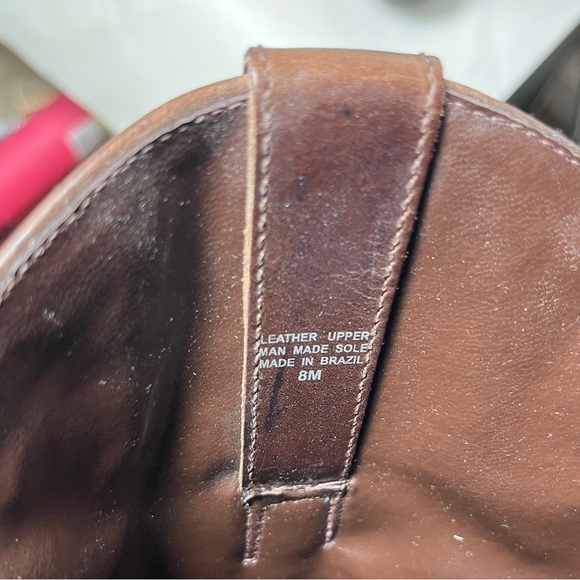 Womens sz 8M Matisse Chocolate Leather Point Toe Cowboy Western Pull Up Boots - Picture 9 of 14